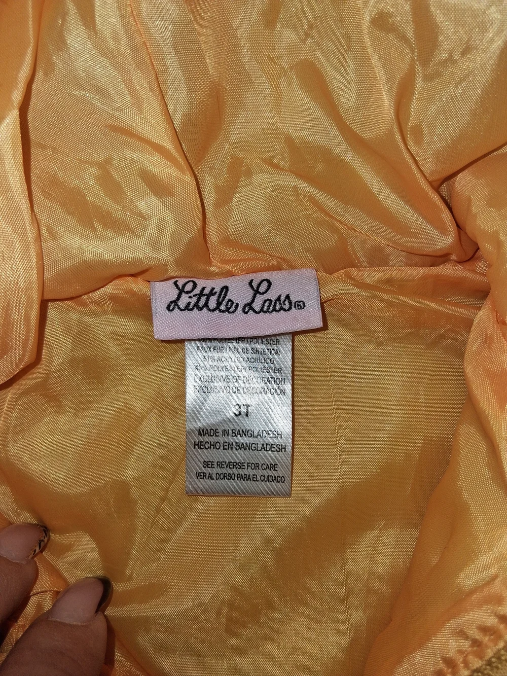 Little Lass Yellow Lined Jacket